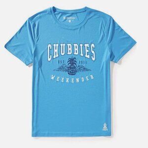 Chubbies Mens XL Bright Blue Short Sleeved T-Shirt Graphic Print New